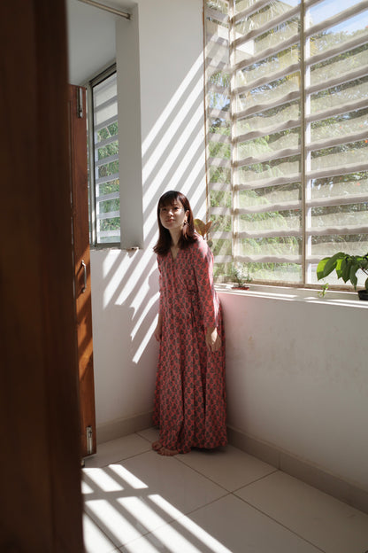 【3月上旬頃お届け】Drape Wrap Dress [ドレープラップドレス]