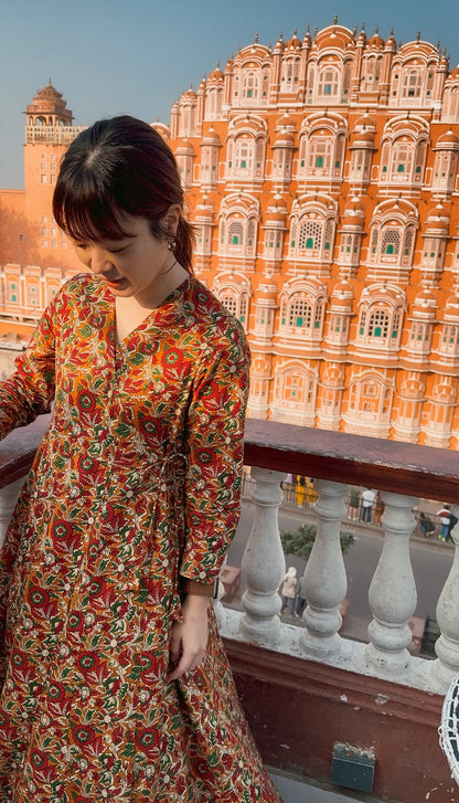 【3月上旬頃お届け】Drape Wrap Dress [ドレープラップドレス]