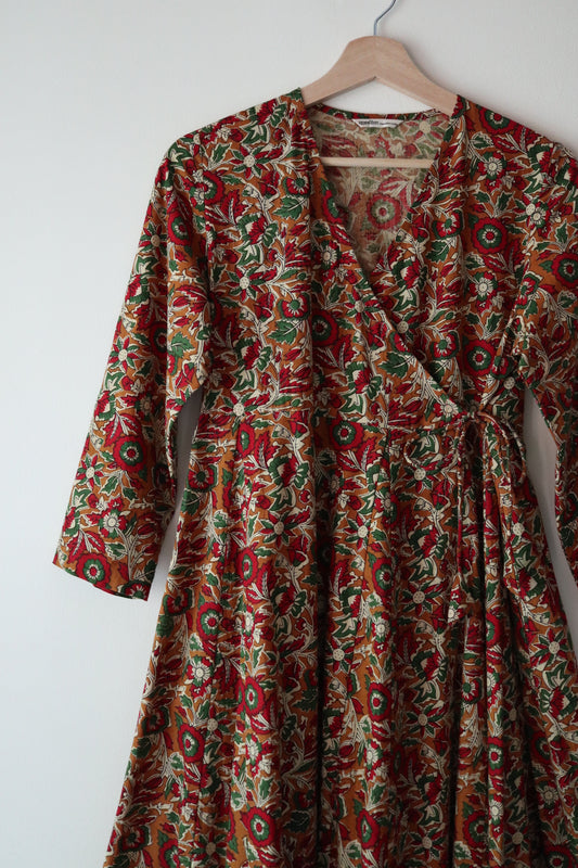 【3月上旬頃お届け】Drape Wrap Dress [ドレープラップドレス]