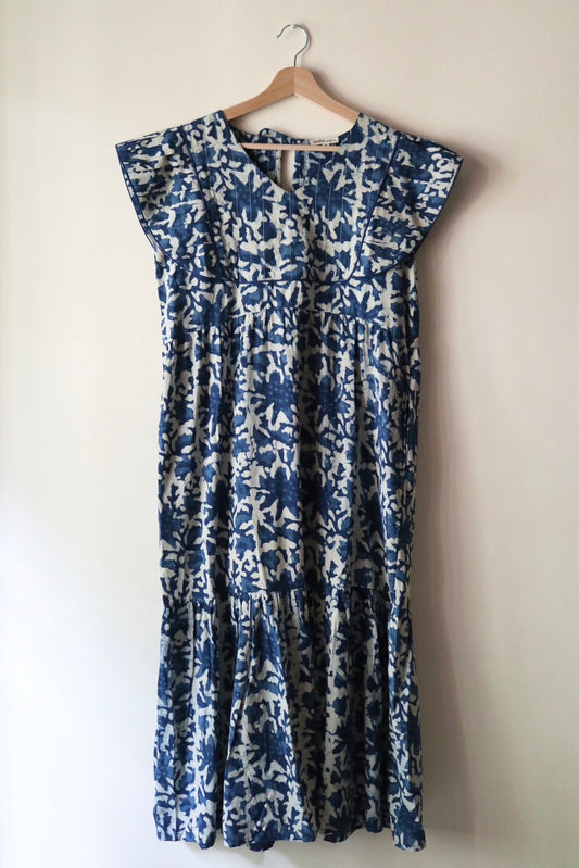 Yoke dress -Indigo-
