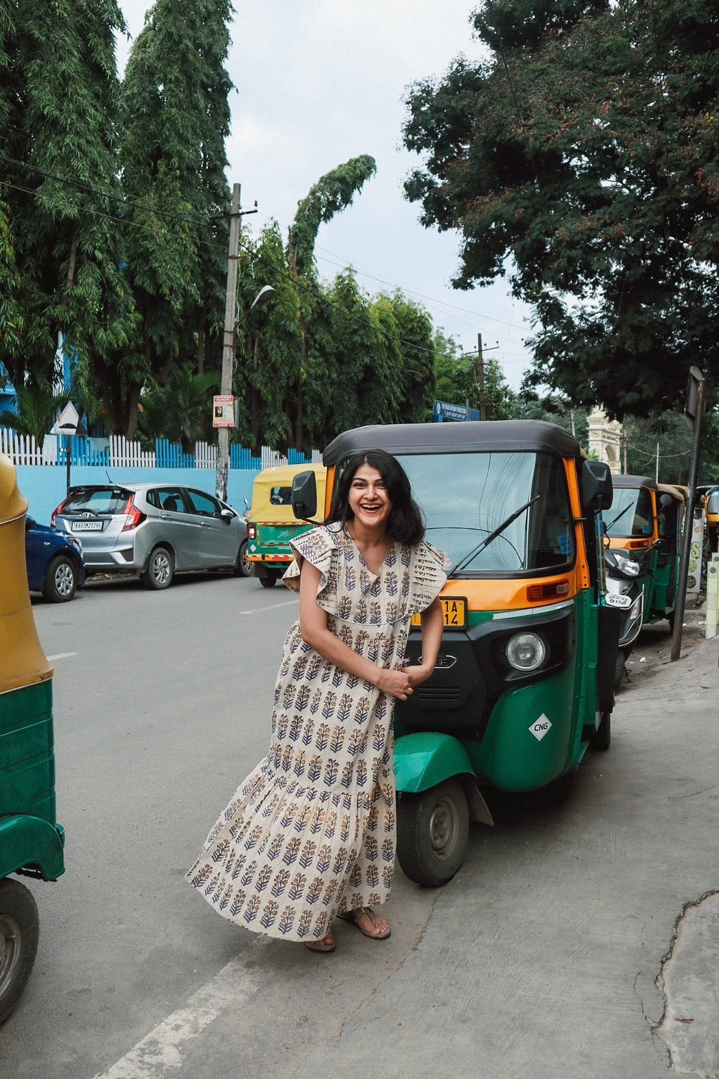 Yoke dress-vine-