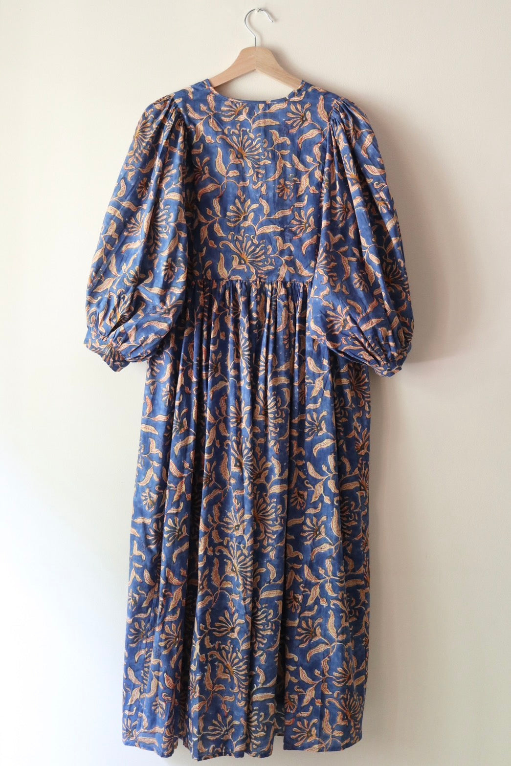 Balloon sleeve dress_ Blue