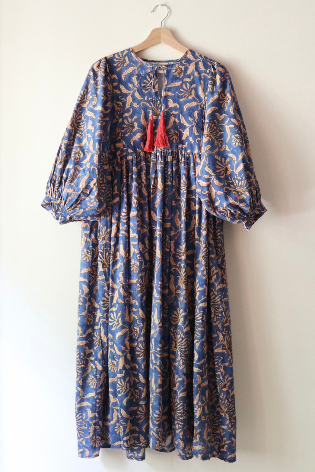 Balloon sleeve dress_ Blue